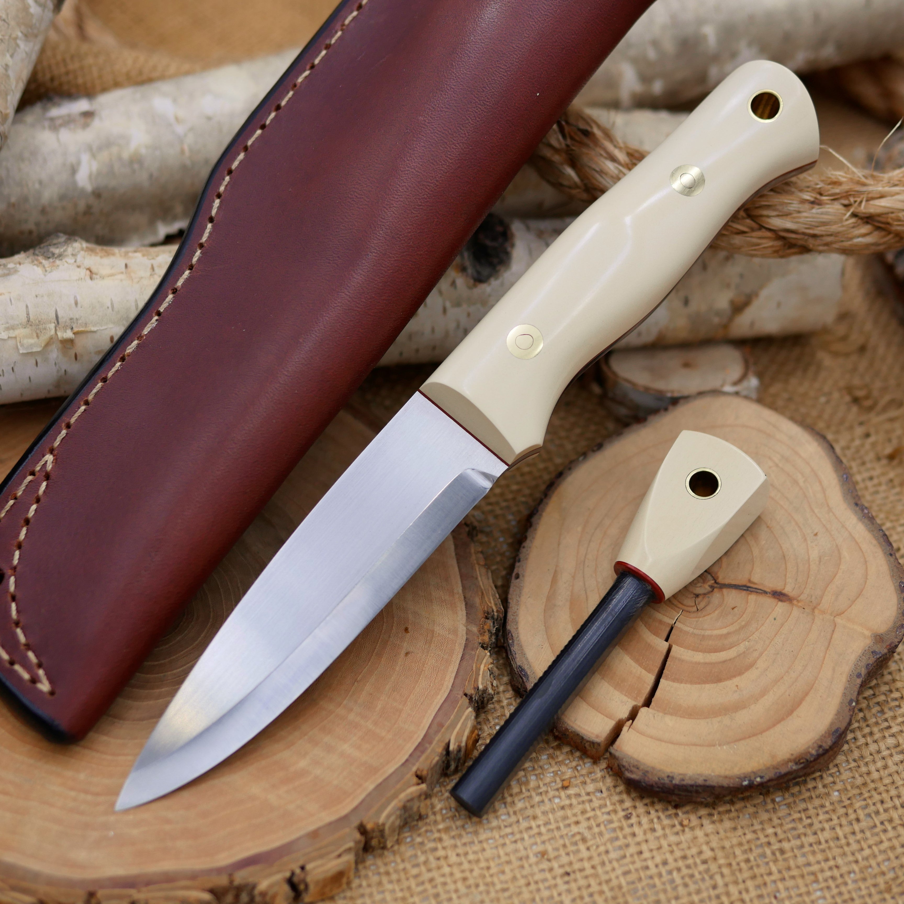 Used Classic: O1, Ivory Paper Micarta, Sheath & Firesteel