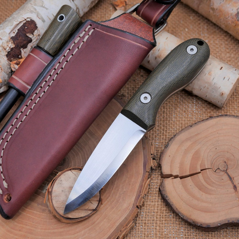 Walker: Green Canvas Micarta – Adventure Sworn Bushcraft Co.