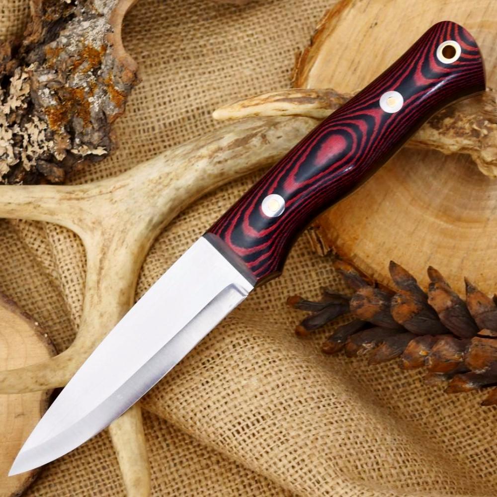 Classic: Red & Black Linen Micarta – Adventure Sworn Bushcraft Co.