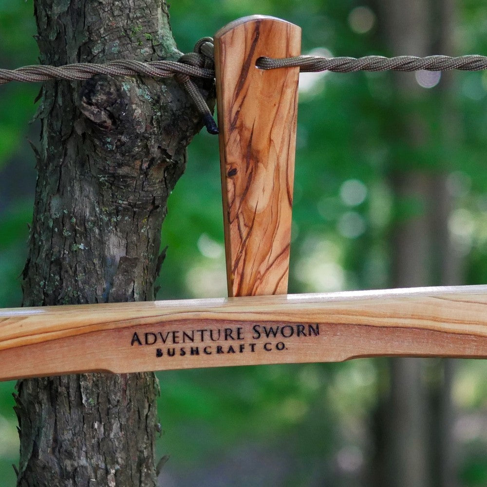 Olivewood & Oak Bucksaw – Adventure Sworn Bushcraft Co.