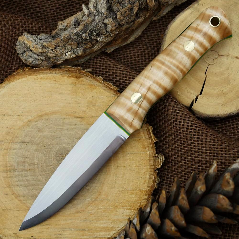 Classic: Curly Maple, Green & Yellow – Adventure Sworn Bushcraft Co.