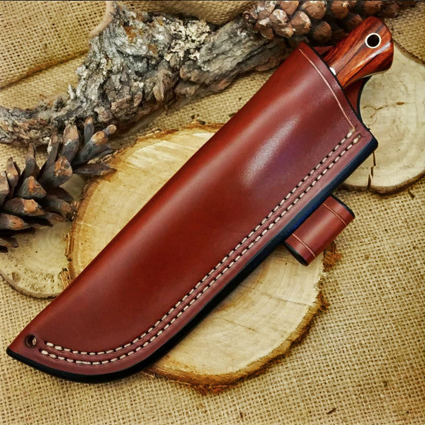 horizontal leather knife sheath