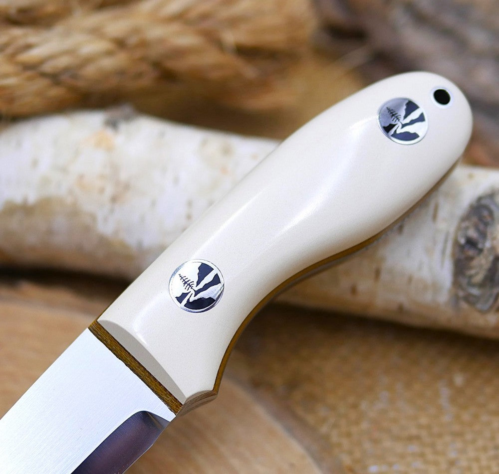 Walker: Ivory Paper Micarta & Logo Mosaic Pins