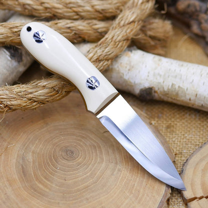 Walker: Ivory Paper Micarta & Logo Mosaic Pins