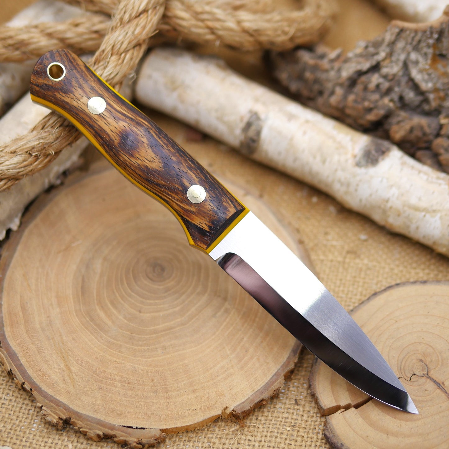 Classic: Zebrawood and Yellow G10