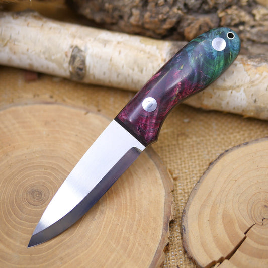 Walker: Maroon, Green & Blue Box Elder Burl