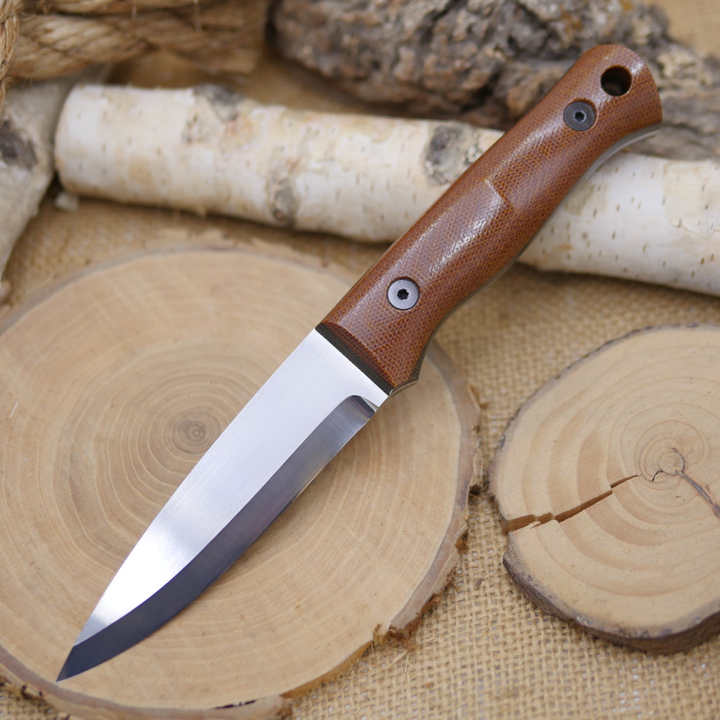 Classic: Aged Brown Canvas Micarta