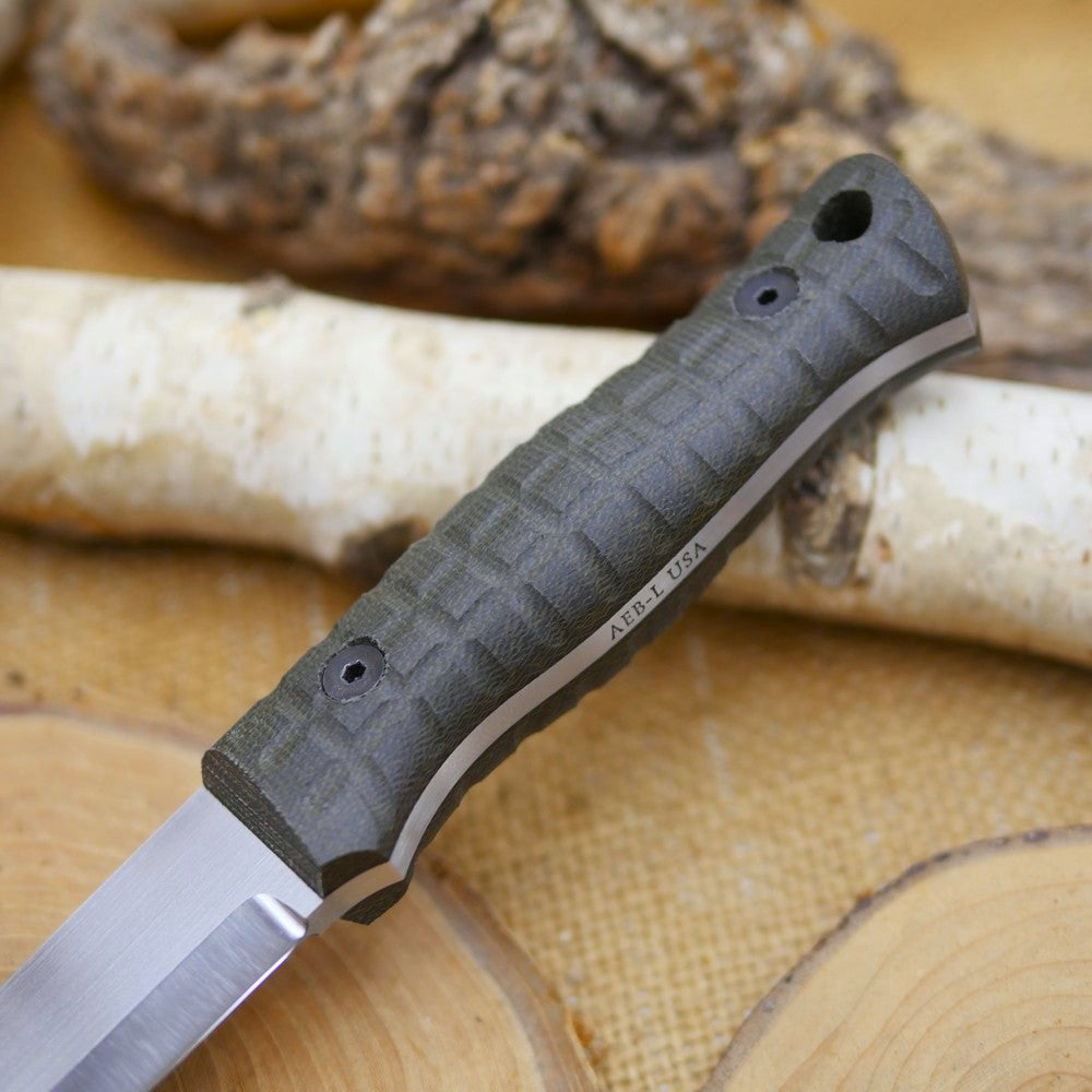 Classic: Frag Pattern, Matte Green Canvas Micarta