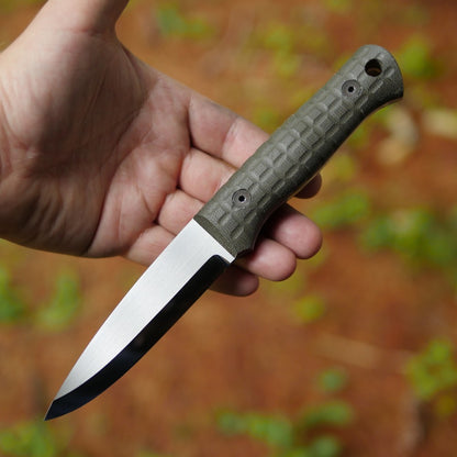 Classic: Frag Pattern, Matte Green Canvas Micarta