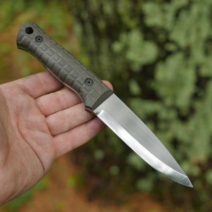 Classic: Frag Pattern, Matte Green Canvas Micarta