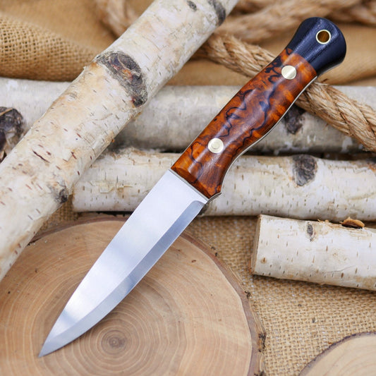 Mountaineer 3V: Ironwood Burl, Black Canvas Micarta Pommel