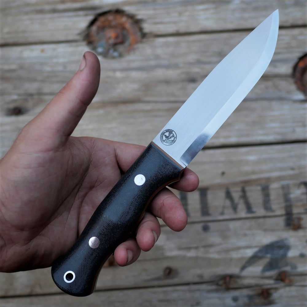 Explorer 5.5" Prototype: Gray Terotuf & Natural Canvas Micarta