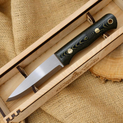 Classic: Green & Black Linen Micarta - Adventure Sworn Bushcraft Co.