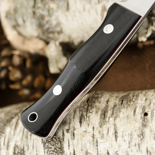 Mountaineer: Black Canvas, White & Red G10