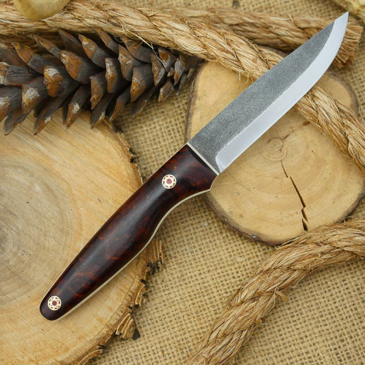 Hiker: CPM 3V Ironwood Burl & Ivory G10 - Adventure Sworn Bushcraft Co.