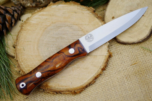 Mountaineer: Ironwood Burl, white & blue liners