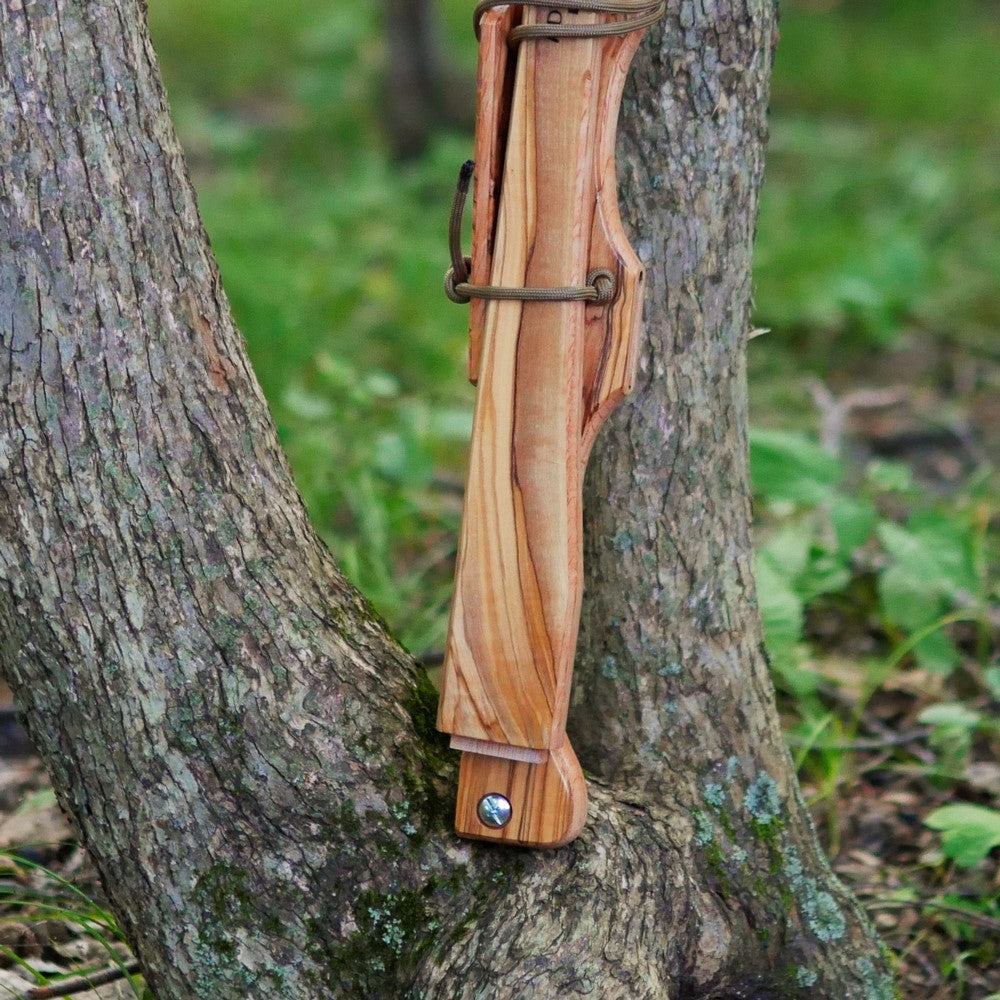 Olivewood & Oak Bucksaw – Adventure Sworn Bushcraft Co.