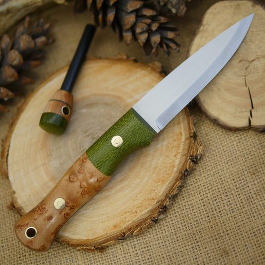 Mountaineer: Birdseye Maple & Emerald Burlap