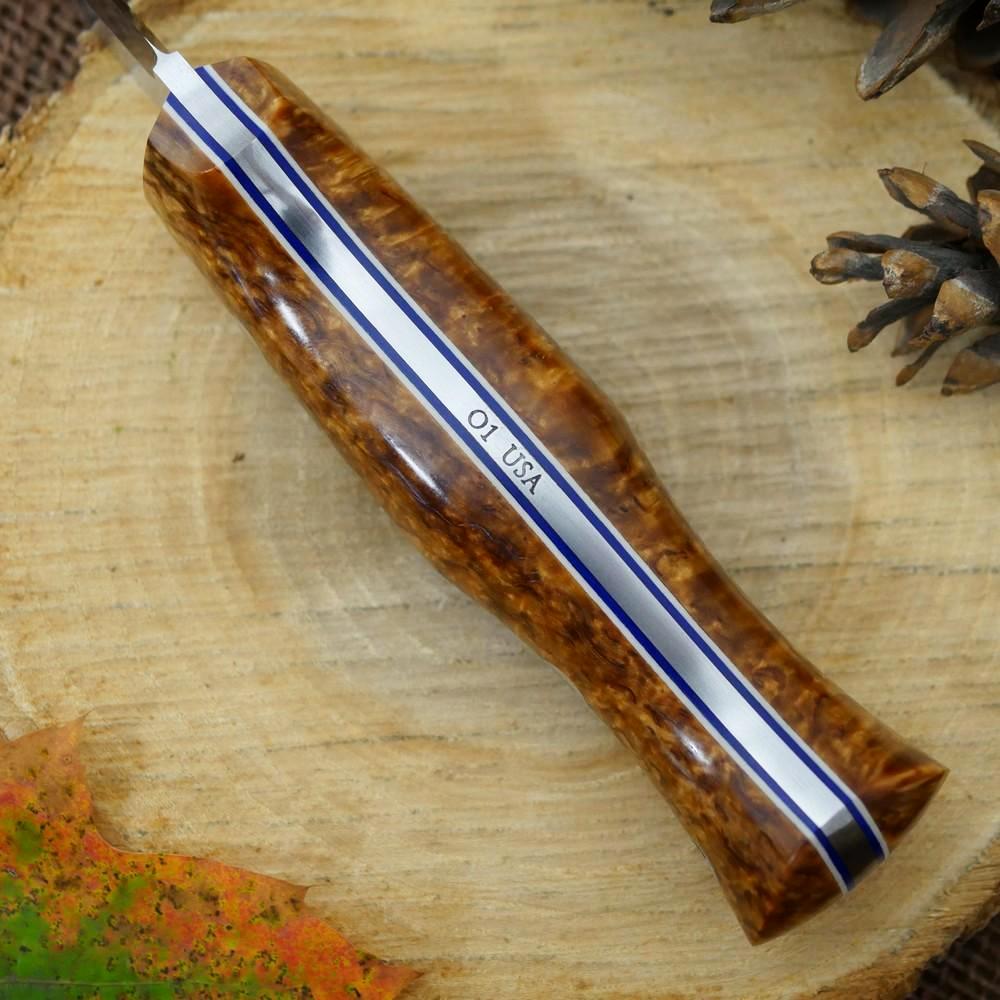 Classic: Karelian Birch, Blue & White - Adventure Sworn Bushcraft Co.