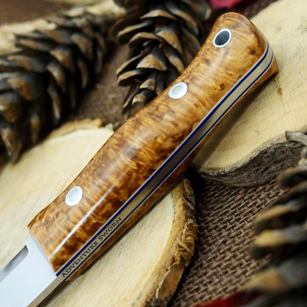 Classic: Karelian Birch, Blue & White - Adventure Sworn Bushcraft Co.