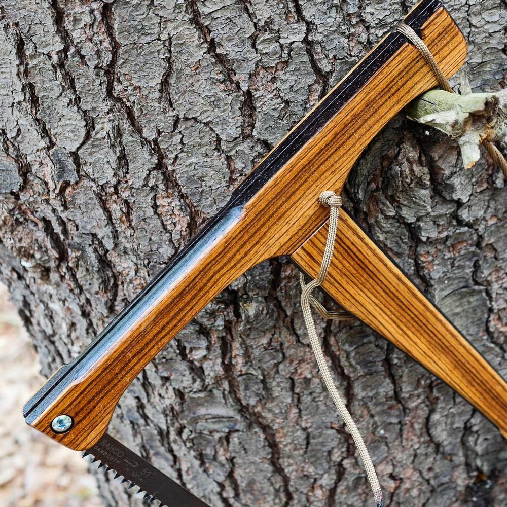 Custom Bucksaw: Zebrawood Veneer & Walnut