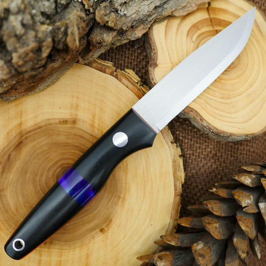 Hiker: Black Richlite & Acrylic Spacer - Adventure Sworn Bushcraft Co.