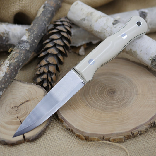 Mountaineer: Ivory Paper, Ivory G10 and Black Liners