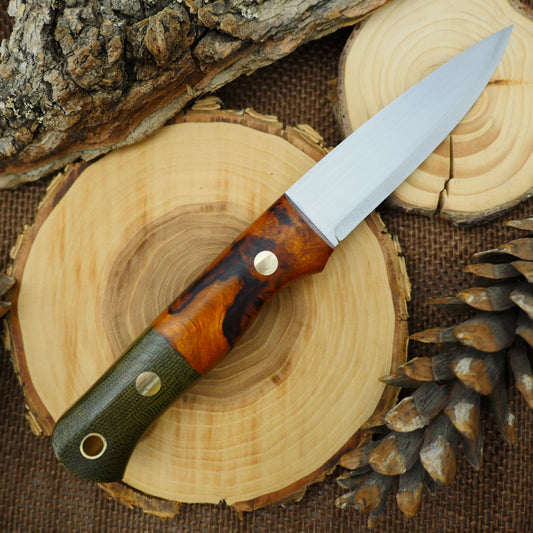 Classic: Ironwood Burl & Green Canvas - Adventure Sworn Bushcraft Co.