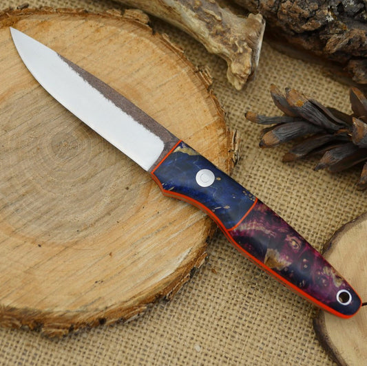 Hiker: Purple Box Elder, Blue Box Elder, & Hunter Orange G10 - Adventure Sworn Bushcraft Co.