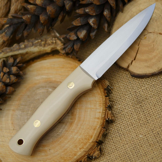 Classic: Ivory Paper Micarta & Cinnamon Liners - Adventure Sworn Bushcraft Co.