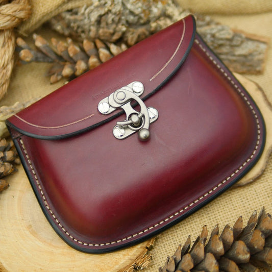 Traveler's Pouch: Burgundy & Stainless