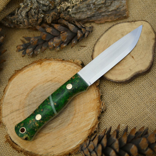 Explorer: Green Box Elder Burl & Green Moonglow - Adventure Sworn Bushcraft Co.