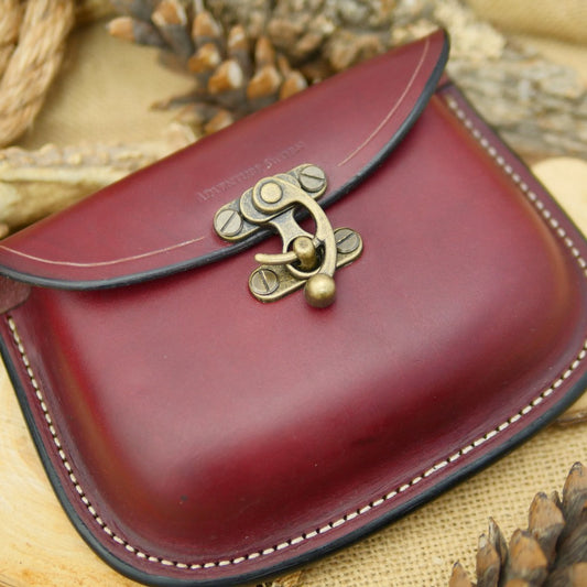 Traveler's Pouch: Burgundy & Brass