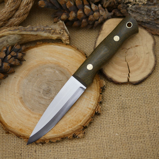 Classic: Green Canvas Micarta, 1/8 thick - Adventure Sworn Bushcraft Co.