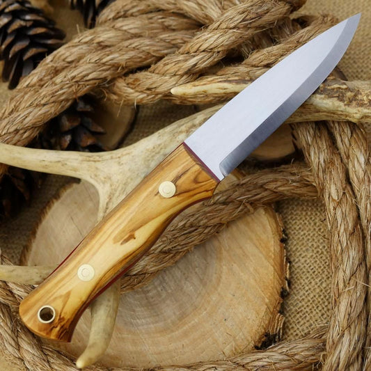 Classic: Olivewood & Red Linen - Adventure Sworn Bushcraft Co.