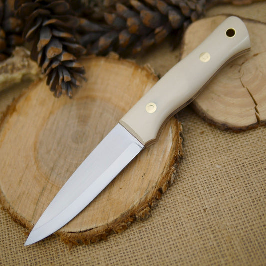 Classic: Ivory Paper Micarta, Slim - Adventure Sworn Bushcraft Co.